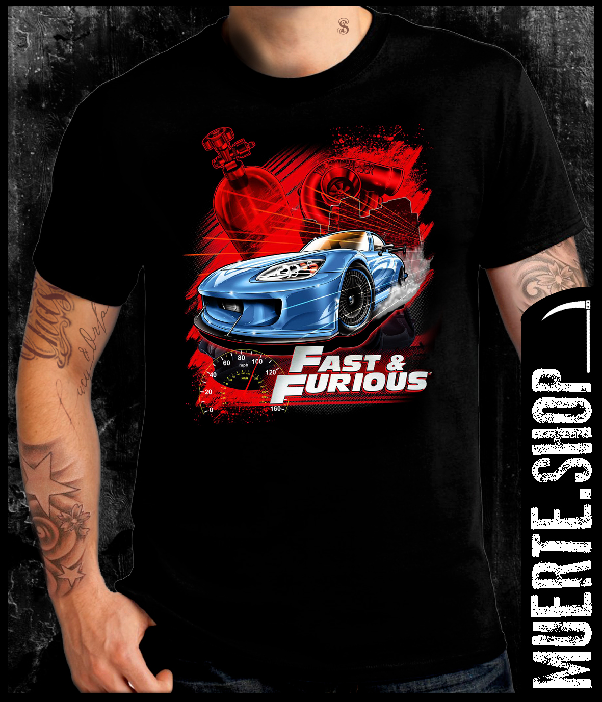 Черна тениска FAST AND FURIOUS